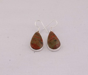 925 <b>Sterling</b> <b>Silver</b> Fossil Coral <b>Earrings</b> Natural Ancient Stone Rectangular <b>Dangle</b> <b>Earrings</b> Handmade Jewelry Wholesaler Custom - Product Image 4