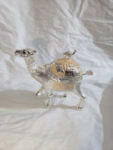 Pot à épices et sucre décoratif en argent plaqué, émail de luxe, pour rafraîchisseur buccal Mukhwas, avec cuillère, cadeau de mariage - Product Image 3