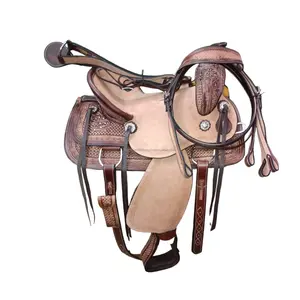Sadel kuda murni buatan tangan profesional barat daya tahan jejak warna kustom tersedia di grosir