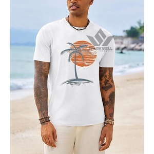 Custom Men's <b>White</b> 100% Cotton T-Shirt Short Sleeve O-Neck Regular Fit Casual Jersey Knitted <b>Plain</b> Blank <b>Tee</b> - Product Image 3