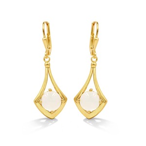 Boucles d'oreilles de luxe Ishime Jewels en argent sterling 925 avec grenat rhodolite en forme d'ancre, plaqué or rhodium 1 micron, cabochon - Product Image 2