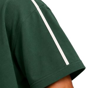 Forest Green Mens Oversized <b>T</b> <b>Shirt</b> And Shorts Set White Contrast Piping Customized Logo Crew Neck Casual Streetwear Wholesale - Product Image 6