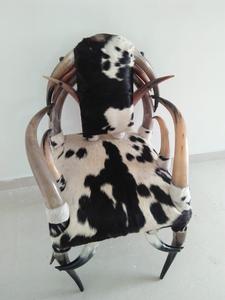 Chaise sculptée antique de haute qualité à thème animal religieux, en corne de buffle naturelle, solide, polie, écologique, d'art. - Product Image 6