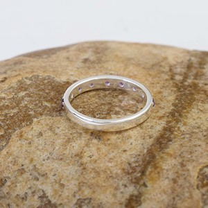 Solid <b>925</b> Sterling <b>Silver</b> Purple Amethyst Gemstone Wedding <b>Ring</b> Perfect Christmas Gift Fine Jewelry For Girlfriends And Promises - Product Image 3