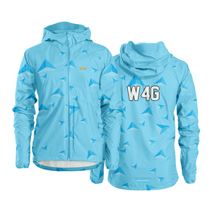 W4G สีดำสีแดงสแปลตเตอร์พิมพ์ลายเสื้อแจ็คเก็ตกันลมมีฮู้ดผู้ชายสปอร์ตซิปด้านหน้าโลโก้โพลีเอสเตอร์ 100% แจ็คเก็ตสำหรับฤดูใบไม้ร่วง - Product Image 4