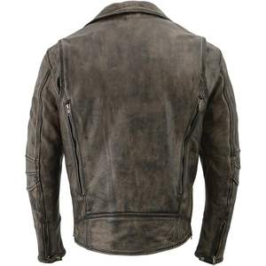 Blouson de moto en cuir premium pour homme 2025, style MC classique avec doublure amovible respirante pour la conduite - Product Image 1