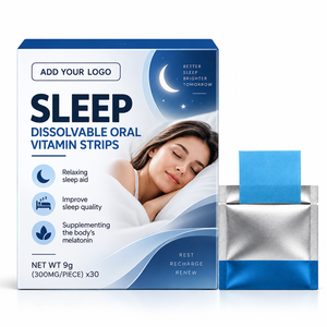 Tiras de Vitaminas Orales Disolubles para Dormir, Marca Privada, Ayuda para Dormir Relajante, Suplemento de Melatonina, Logotipo Personalizado, 30 Piezas - Product Image 1
