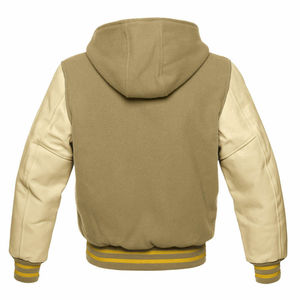 เสื้อแจ็คเก็ตวาร์ซิตี้สีม่วงครีม ทรงปกติสำหรับผู้ชาย ปกเสื้อพับลงได้ ปิดด้วยซิป สีพื้น ใส่สบายๆ ในฤดูใบไม้ร่วง - Product Image 2