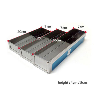 Food Grade Stainless Steel Square Tteok <b>Mold</b> 3 Length Options 20cm 25cm 30cm X 7cm Height 4cm or 5cm Oven Safe - Product Image 6