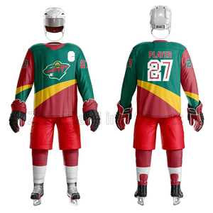 Uniforme de Hockey sobre Hielo con Bordado Personalizado de Diferentes Diseños, Alta Calidad y Estilo Nuevo, Fabricantes Profesionales de Uniformes de Hockey sobre Hielo - Product Image 2