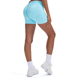 Shorts de yoga taille haute pour femmes, élastiques, séchage rapide, respirants, extensibles dans quatre directions, sans logo, vente en gros - Product Image 4