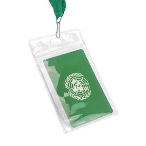 Vertical Plastic Badge <b>Holder</b> with Resealable Zip - Product Image 2