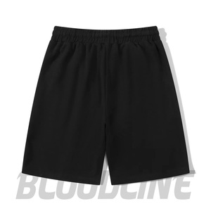 Pantalones Cortos de Algodón para Hombre Bloodline, Cintura Media, Cordón Ajustable, Estilo Casual, Color Sólido, Logotipo Estampado en la Parte Delantera, Tejido Transpirable - Product Image 3