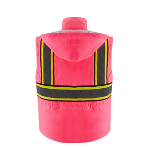 Chaqueta de Trabajo Personalizable con Logotipo, Impermeable, de Malla de Poliéster, con Cremallera, Chaleco de Seguridad Reflectante de Alta Visibilidad para la Construcción - Product Image 2
