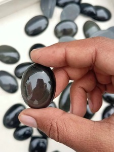 Cabochon d'obsidienne arc-en-ciel noir naturel, taille ovale, pierre précieuse lâche certifiée de haute qualité, pierre fantaisie pour la fabrication de colliers en lot - Product Image 3