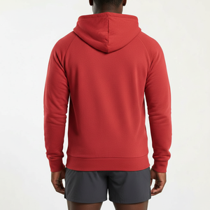 Men's Trendy Full Zip Fleece Hoodie Breathable Fabric Raglan Cut Ribbed Cuffs Elastic Hem Custom <b>Label</b> Bulk OEM Supplier - Product Image 2