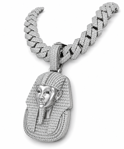 Stock Luxury 925 Sterling <b>Silver</b> Pharaoh Pendant VVS Moissanite Diamonds <b>Silver</b> Plated Hip Hop Style Parties Lifeng Jewelry GRA - Product Image 3