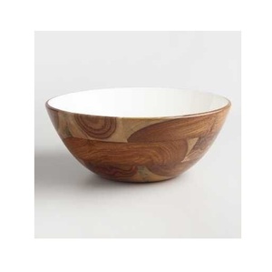 Bol à collation en bois naturel, fait main par un artisan, plat de service pour fruits secs, biscuits, chocolats, noix, salades, décoration de table de cuisine et de salle à manger - Product Image 3