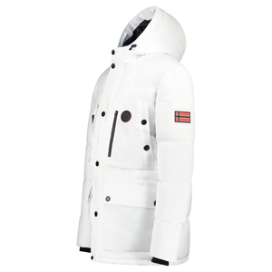 Veste d'hiver élégante pour homme avec capuche dissimulable, manteau matelassé décontracté à fermeture éclair, personnalisé, style streetwear, avec col montant - Product Image 3
