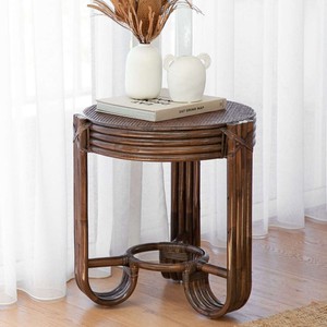 Mesa auxiliar de ratán al mejor precio, mesas laterales modernas de madera, accesorio de decoración para el hogar de alta calidad - Product Image 6
