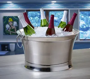 Cubetera de Aluminio Ecológica Hecha a Mano Profesional, Estación de Mixología Moderna con Acabado Satinado para Uso Comercial, Zahid Export - Product Image 3