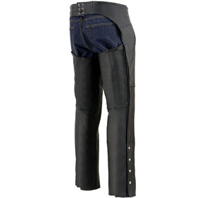 Pantalones de cuero Samroz Sports para hombre, de cuero negro de primera calidad, con bolsillo con cremallera en el muslo, forro de malla, pantalones de motociclista. - Product Image 6