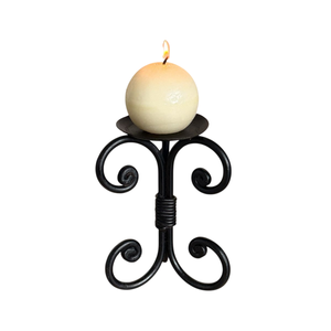 Porte-bougie conique de style américain, dîner aux chandelles, décoration de la maison et de la table, couleur noire, métal, bougies coniques - Product Image 2