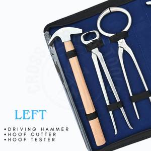 Kit de Herramientas para Herrador con Cortaúñas para Cascos, Clavador Curvo, Probador de Cascos, Extractor de Clavos para Herraduras y Martillo de Conducción de Acero Inoxidable - Product Image 3