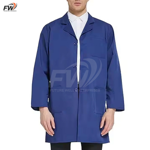 Professional Unisex Medical Lab Coat Long Sleeve Cotton Pharmacist Medical Hospital Uniform Doctor Nurse Lab Coat For Men - Product Image 5