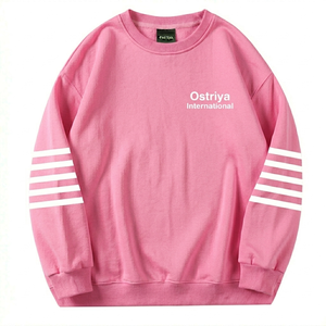 Ostriya Intl 2026 Women Streetwear Turtleneck Lightweight Quick Dry Fleece 100% Cotton Embroidered <b>Drop</b>-shoulder Sweatshirt - Product Image 3