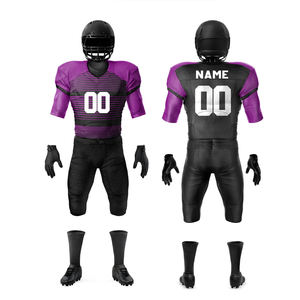 Uniforme de fútbol americano de diseño único, estilo personalizado, hecho de poliéster, conjunto de camiseta y pantalones cortos para equipo de fútbol americano - Product Image 1