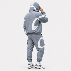 Most Selling Men's Training Joggers Zip up Polyester Windbreaker Tracksuit Nylon Blank Track <b>Suits</b> - Product Image 2