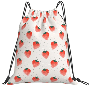 Bolsa Deportiva con Cordón y Estampado de Puntos Negros por Sublimación, Mochila de Poliéster Resistente para la Escuela, Gimnasio, Viajes y Eventos - Product Image 4