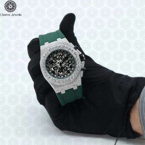 Montre de luxe pour homme Charm Jewels, boîtier en acier inoxydable de 40 mm, mouvement mécanique analogique en verre, résistance à l'eau 10 bars, date automatique, fonction push - Product Image 2