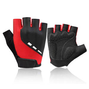 Premium Half Finger <b>Running</b> Stepper Gloves Leather <b>Gel</b> Padded Portable for MTB Road <b>Running</b> Comfortable Grip Wear - Product Image 1