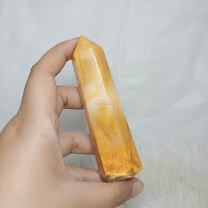 Vente en gros naturel Indonésie bourdon Jaspe obélisque 3X3X10 cm cristal de guérison artisanal pierres précieuses polies de haute qualité - Product Image 3