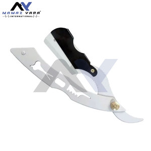 Rasoir de barbier professionnel en acier blanc de qualité supérieure avec système de verrouillage à bascule, étui noir, personnalisation du nom de marque, rasage en douceur, pour salons de coiffure, marquage en gros - Product Image 4