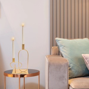 Porte-bougie en métal fait main, écologique, avec une construction durable et un design classique moderne pour la décoration de la maison et de mariage - Product Image 6