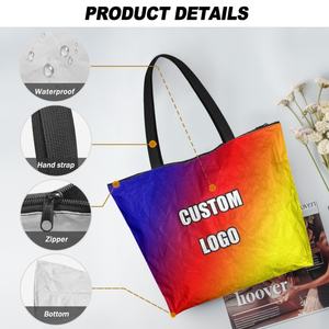 Sac à main pliable et réutilisable pour femme, motif tortue de mer, en papier Dupont, sac à bandoulière pour jeune femme, prix d'usine, faible MOQ, 25 - Product Image 5