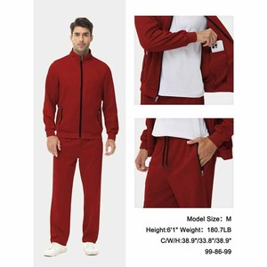 Unisex Winter Casual Solid Polyester Tracksuit Set Quick Dry Sportswear Jogging Suit Custom Training Outfit Activewear Gym Wear - Product Image 3