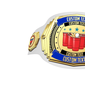 Ceinture de champion de Beer Pong avec texte et design personnalisés, ceinture premium or et blanc pour les fêtes, les tournois et les collectionneurs - Product Image 4