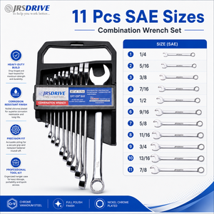 Juego de Llaves Combinadas Eastman de 11 Piezas, Acero al Carbono CRV de 12 Puntas, Personalizable OEM, Cromadas, Tamaño SAE - Product Image 5