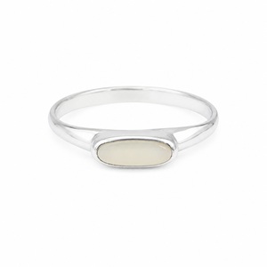 Anillo Apilable Delicado de Plata de Ley 925 con Perla Natural de Agua Dulce Heaven Crafts, Joyería Fina Hecha a Mano, Certificada - Product Image 1