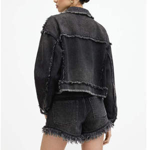 OEM Customized Women Denim Jacket & Skirt <b>Set</b> | Casual Cotton Filled Fall Outfit | High Quality Women Denim Outwear Wholesale - Product Image 3