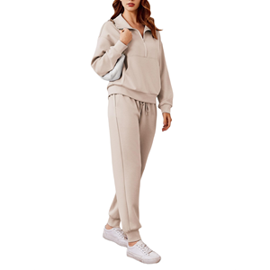 Ensemble de survêtement de luxe 2 pièces pour femme – Style moderne, coupe décontractée, streetwear élégant, qualité supérieure, tenue de détente - Product Image 4