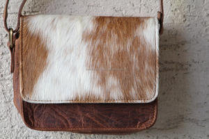 <b>Animal</b> Print Leather Purse Women Stylish Leather Sling Bag Cow Hair on Leather Bags - Product Image 3