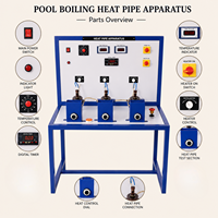 Pool Boiling Heat Pipe Apparatus | Stainless Steel 220V AC Digital Testing Machine | High Accuracy Heat Transfer Lab Equipment