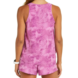Camiseta sin mangas con estampado floral rosa para mujer, cuello redondo, tejida, transpirable, deportiva, para entrenamiento, fitness, yoga, correr, gimnasio - Product Image 6