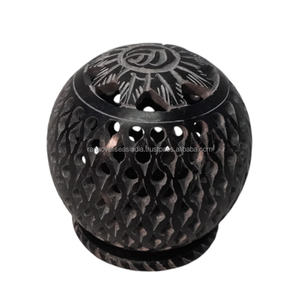 Soporte de luz de té de esteatita con forma de bola hecha a mano de lujo, lámpara aromática de alta calidad para aromaterapia y decoración del hogar - Product Image 3