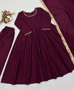 Vestido elegante de diseñador para mujer, vestido étnico, colección festiva, listo para usar, colección boutique 82913 SRk-5324 - Product Image 4